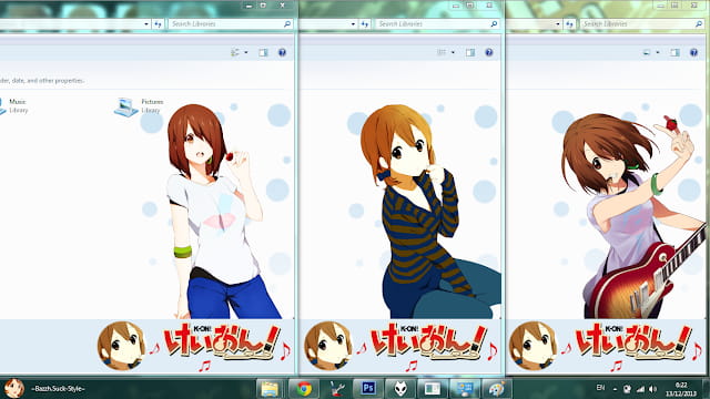 Windows7 萌化电脑主题 轻音少女