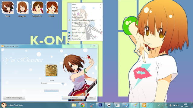 Windows7 萌化电脑主题 轻音少女