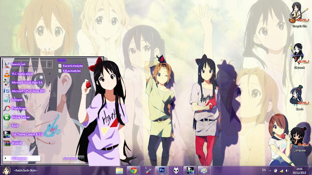 Windows7 萌化电脑主题 轻音少女