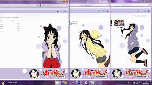 Windows7 萌化电脑主题 轻音少女