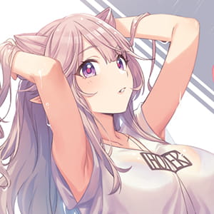 累了 蹲下来抱抱自己 二次元女生头像