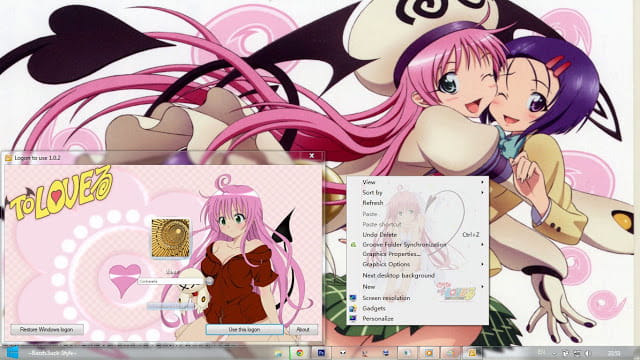Windows7 萌化电脑主题 出包王女 菈菈·萨塔琳·戴比路克