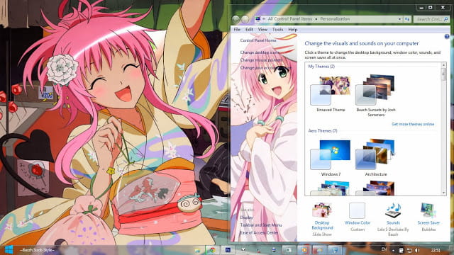 Windows7 萌化电脑主题 出包王女 菈菈·萨塔琳·戴比路克