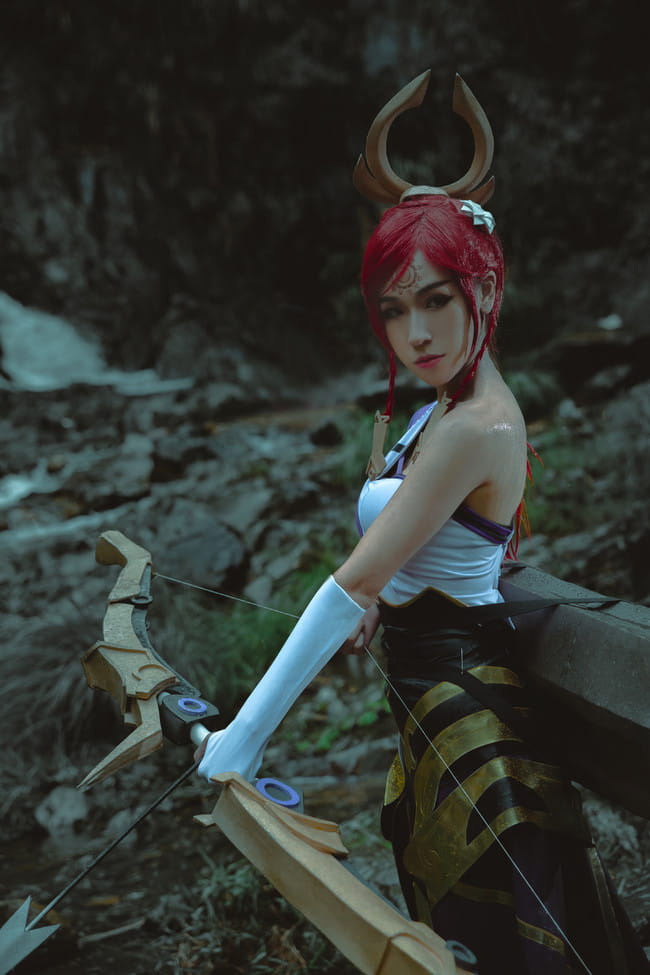 王者荣耀 御姐 长腿 伽罗 cosplay