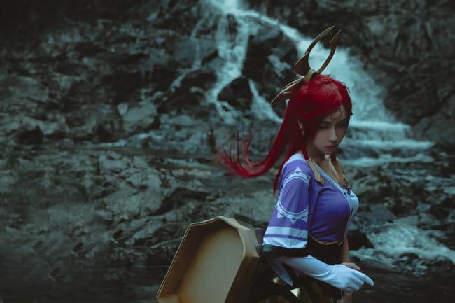 王者荣耀 御姐 长腿 伽罗 cosplay