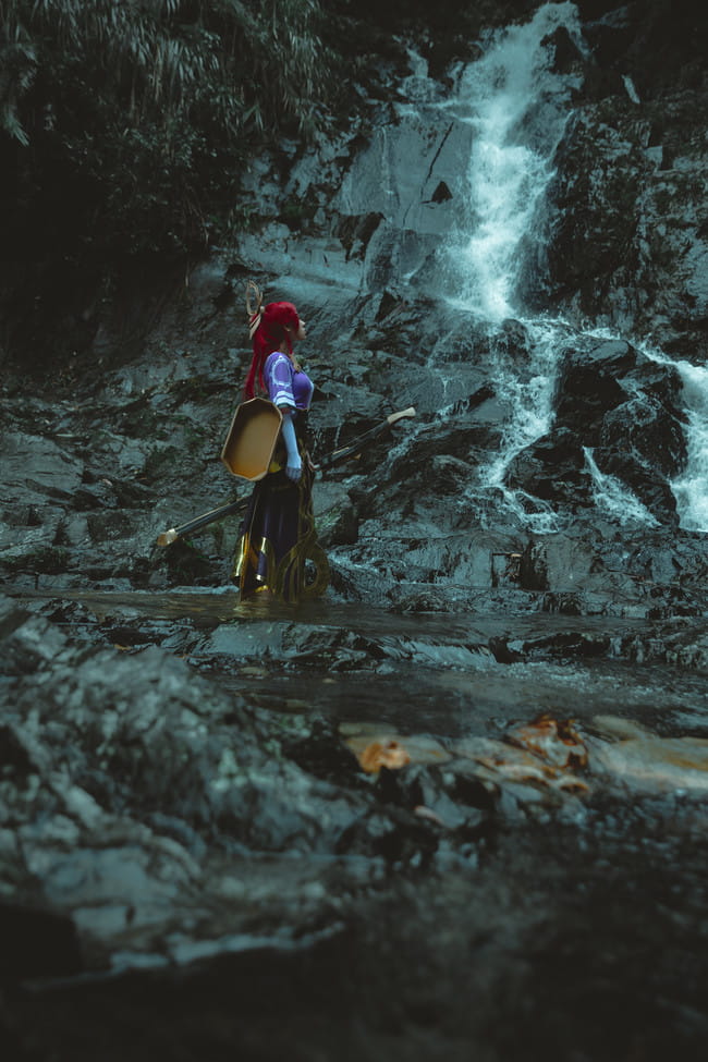 王者荣耀 御姐 长腿 伽罗 cosplay