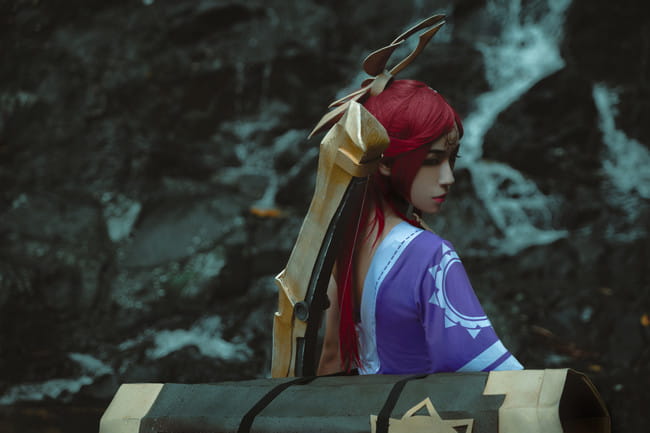 王者荣耀 御姐 长腿 伽罗 cosplay