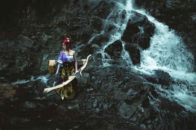 王者荣耀 御姐 长腿 伽罗 cosplay