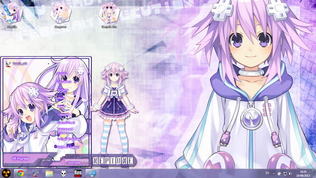 Windows7 萌化电脑主题 海王星 诺瓦露