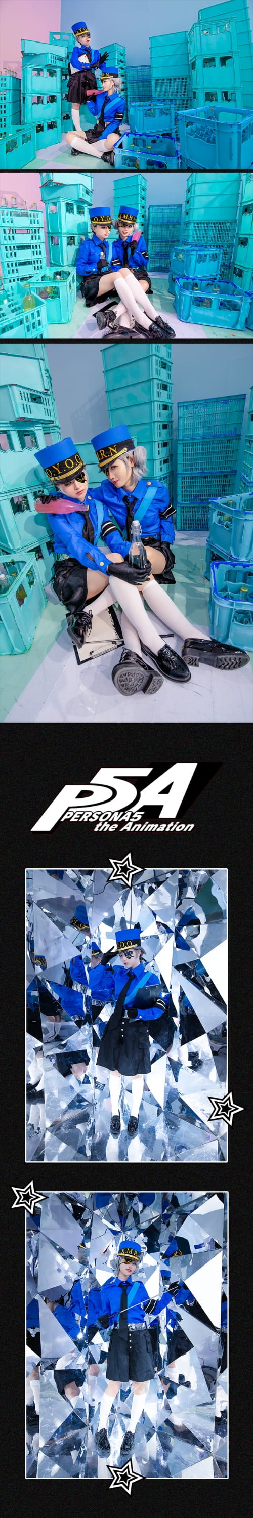 女神异闻录5 白丝 双子 制服 cosplay