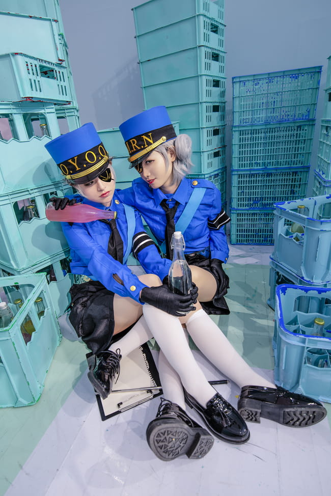 女神异闻录5 白丝 双子 制服 cosplay