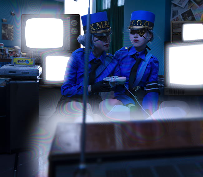 女神异闻录5 白丝 双子 制服 cosplay