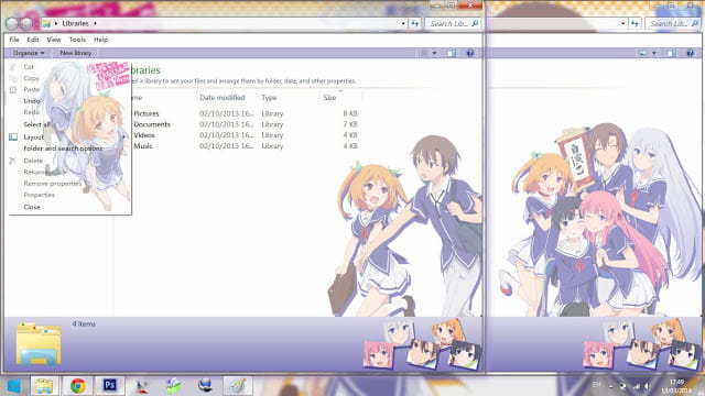 Windows7 萌化电脑主题 青梅竹马与惨烈的修罗场