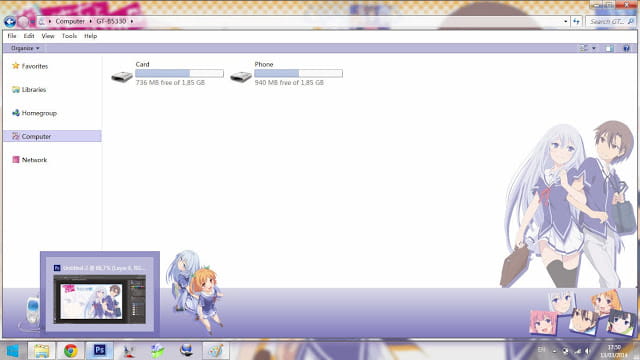 Windows7 萌化电脑主题 青梅竹马与惨烈的修罗场