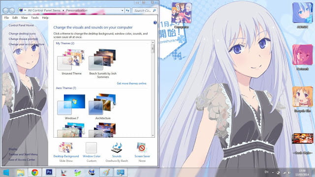 Windows7 萌化电脑主题 青梅竹马与惨烈的修罗场