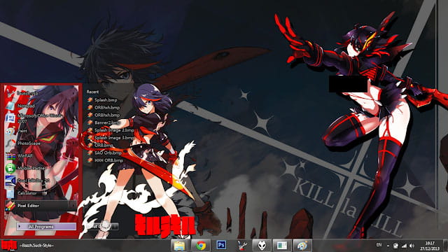 Windows7 萌化电脑主题 斩服少女 缠流子