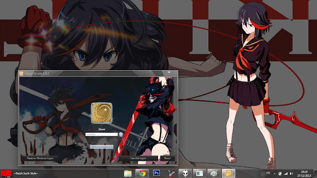 Windows7 萌化电脑主题 斩服少女 缠流子