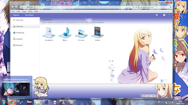 Windows7 萌化电脑主题 樱花庄的宠物女孩 稚名真白