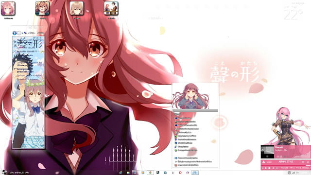 Windows7 萌化电脑主题 声之形 西宫硝子