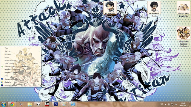 Windows7 萌化电脑主题 进击的巨人 利威尔·阿克曼 兵长