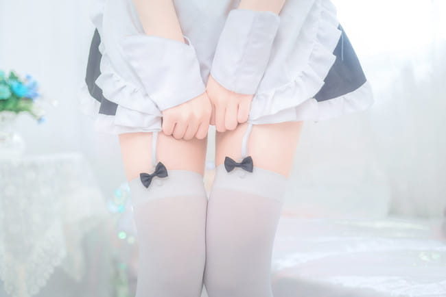 缘之空 穹妹 女仆 白丝 腿控 cosplay