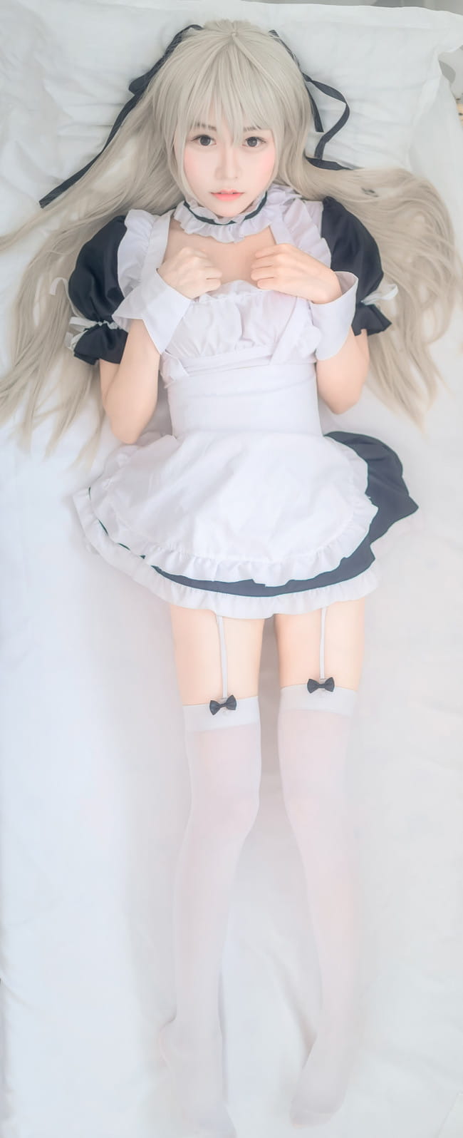 缘之空 穹妹 女仆 白丝 腿控 cosplay