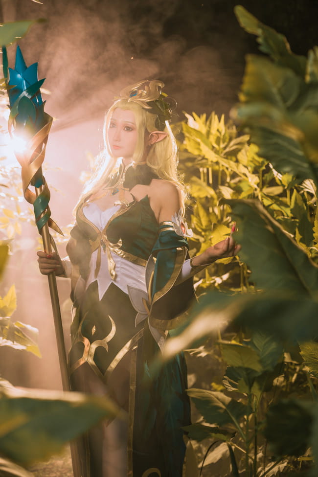 王者荣耀 王昭君 御姐 精灵 白丝 cosplay