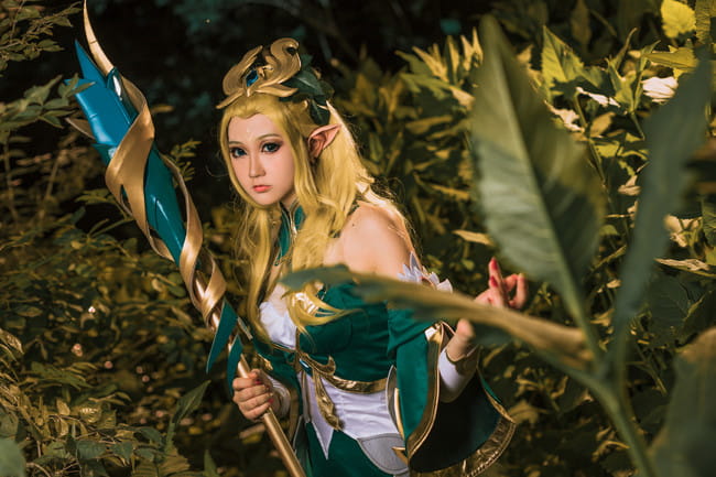 王者荣耀 王昭君 御姐 精灵 白丝 cosplay