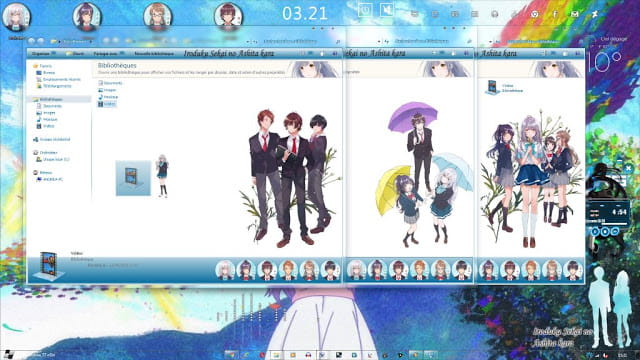 Windows7 萌化电脑主题 来自缤纷世界的明天