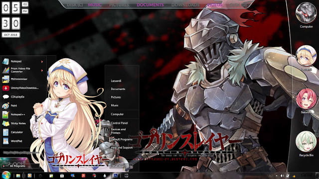 Windows7 萌化电脑主题 哥布林杀手