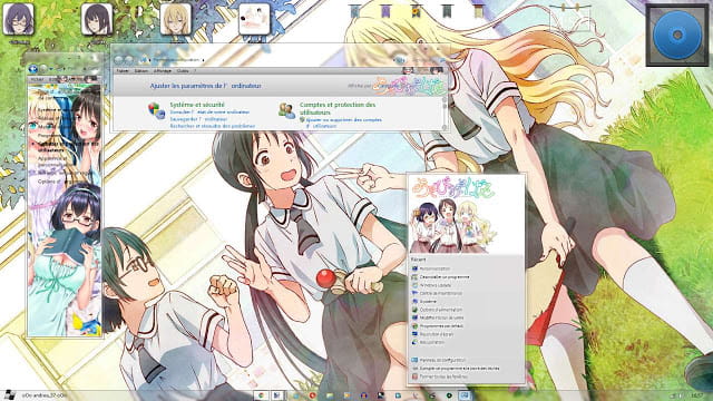 Windows7 萌化电脑主题 游戏三人娘