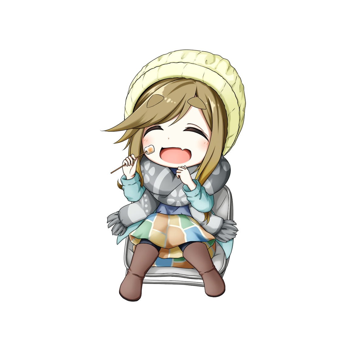 1月轻百合番摇曳露营q版表情(1)