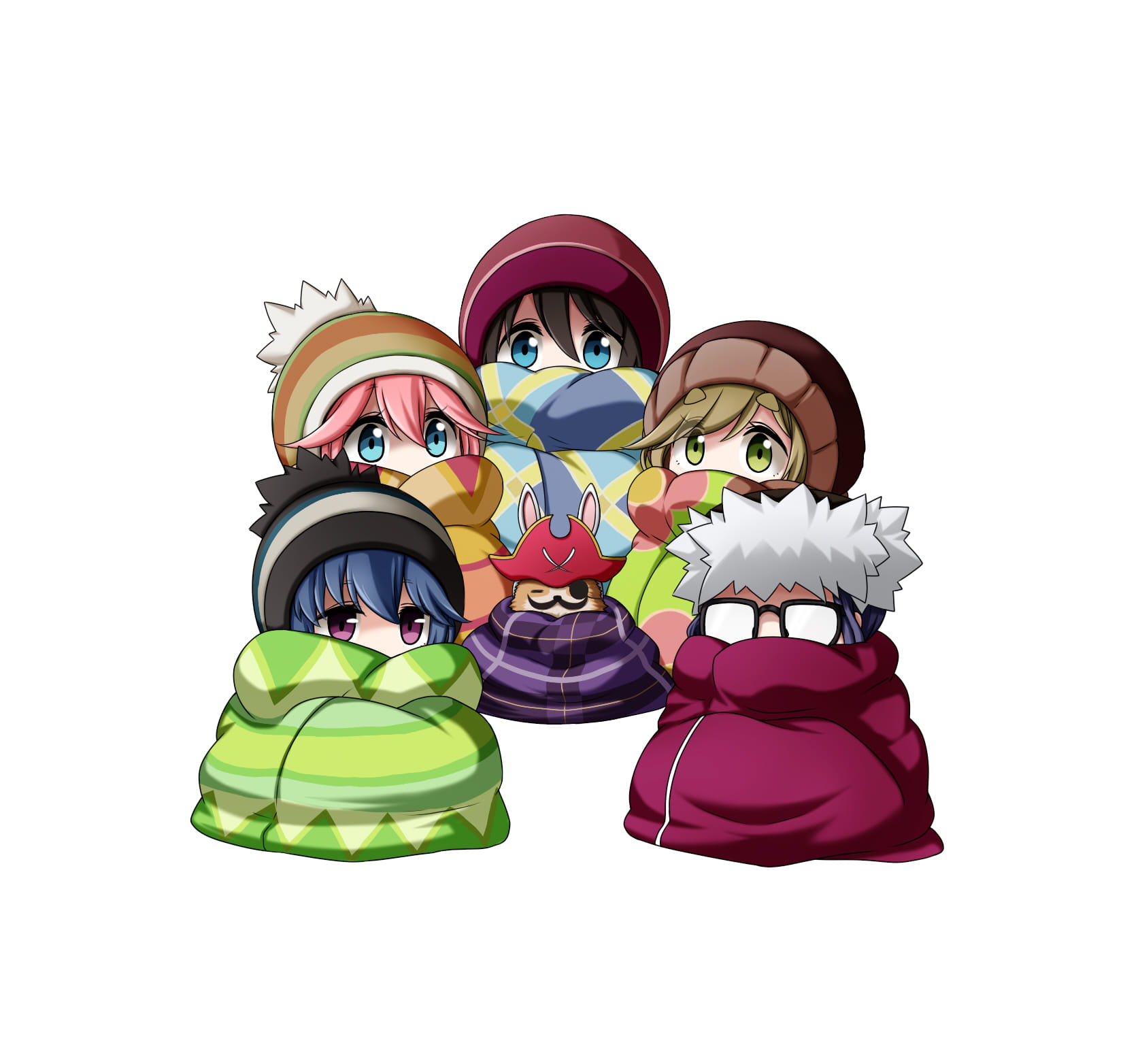 1月轻百合番摇曳露营q版表情(1)