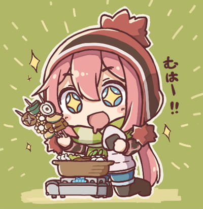 1月轻百合番摇曳露营q版表情(1)