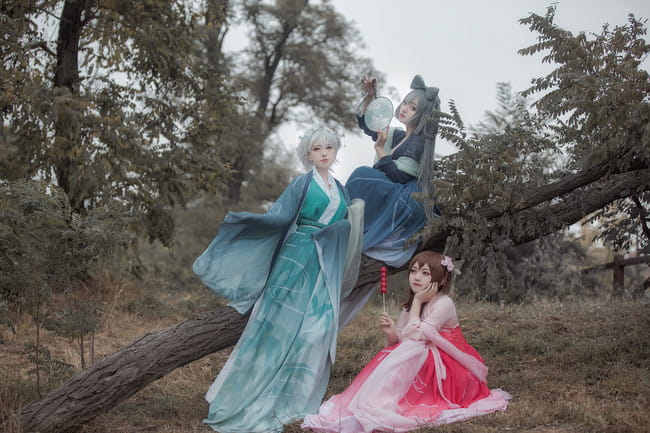 VOCALOID 洛天依 言和 乐正绫 cosplay