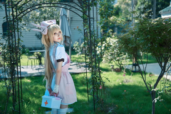 萝莉 绝对领域 白丝 名取沙耶 cosplay