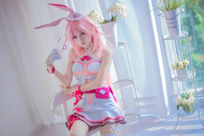 崩坏学园 丝袜 腿玩年 八重樱 cosplay