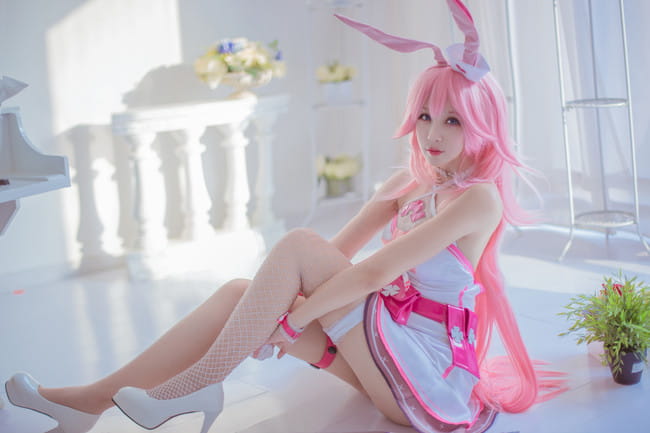 崩坏学园 丝袜 腿玩年 八重樱 cosplay