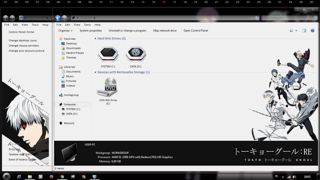 Windows7 萌化电脑主题 东京搜查官 金木研