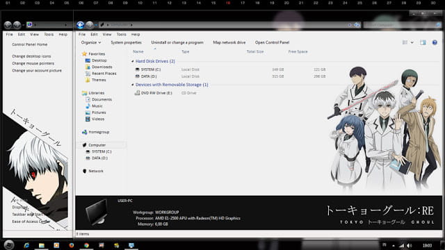 Windows7 萌化电脑主题 东京搜查官 金木研