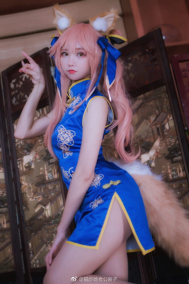 【cos正片】玉藻前同人旗袍