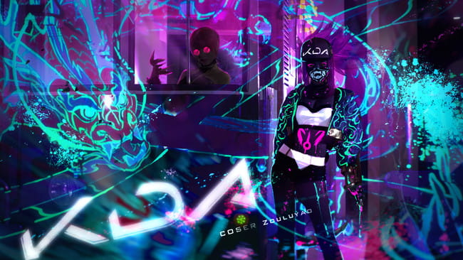 英雄联盟 九尾妖狐阿狸 KDA女团 伊芙琳卡莎 阿卡丽