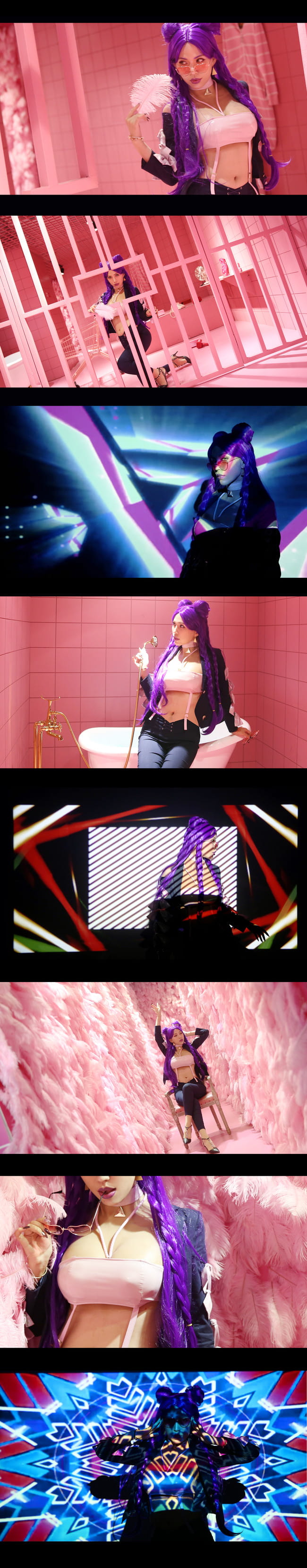 【cos正片】英雄联盟KDA女团 卡莎 coser鬼鬼缨(1)