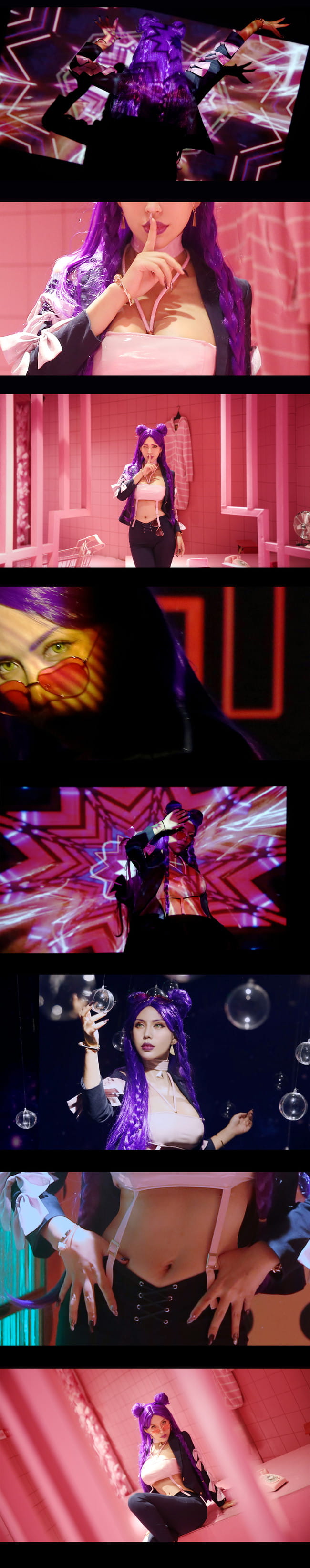 【cos正片】英雄联盟KDA女团 卡莎 coser鬼鬼缨(1)