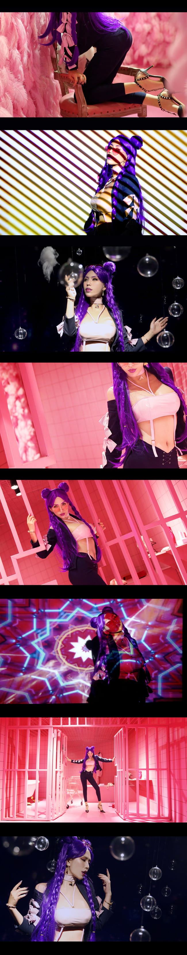 【cos正片】英雄联盟KDA女团 卡莎 coser鬼鬼缨(1)