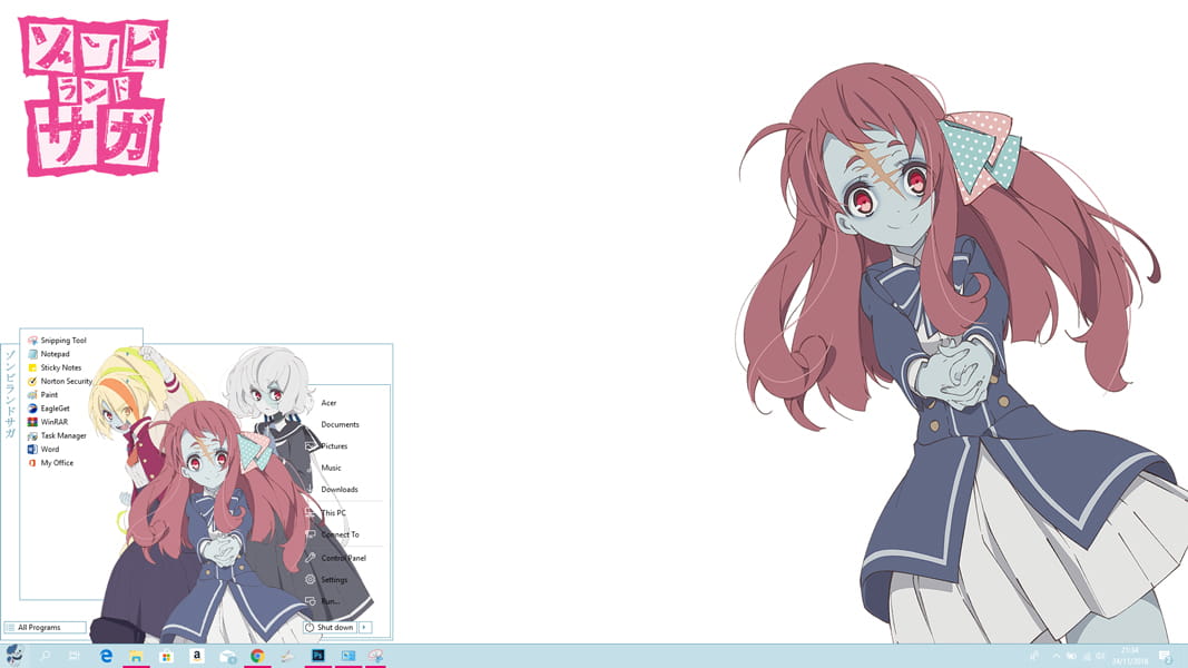 Windows10 萌化电脑主题 佐贺偶像是传奇