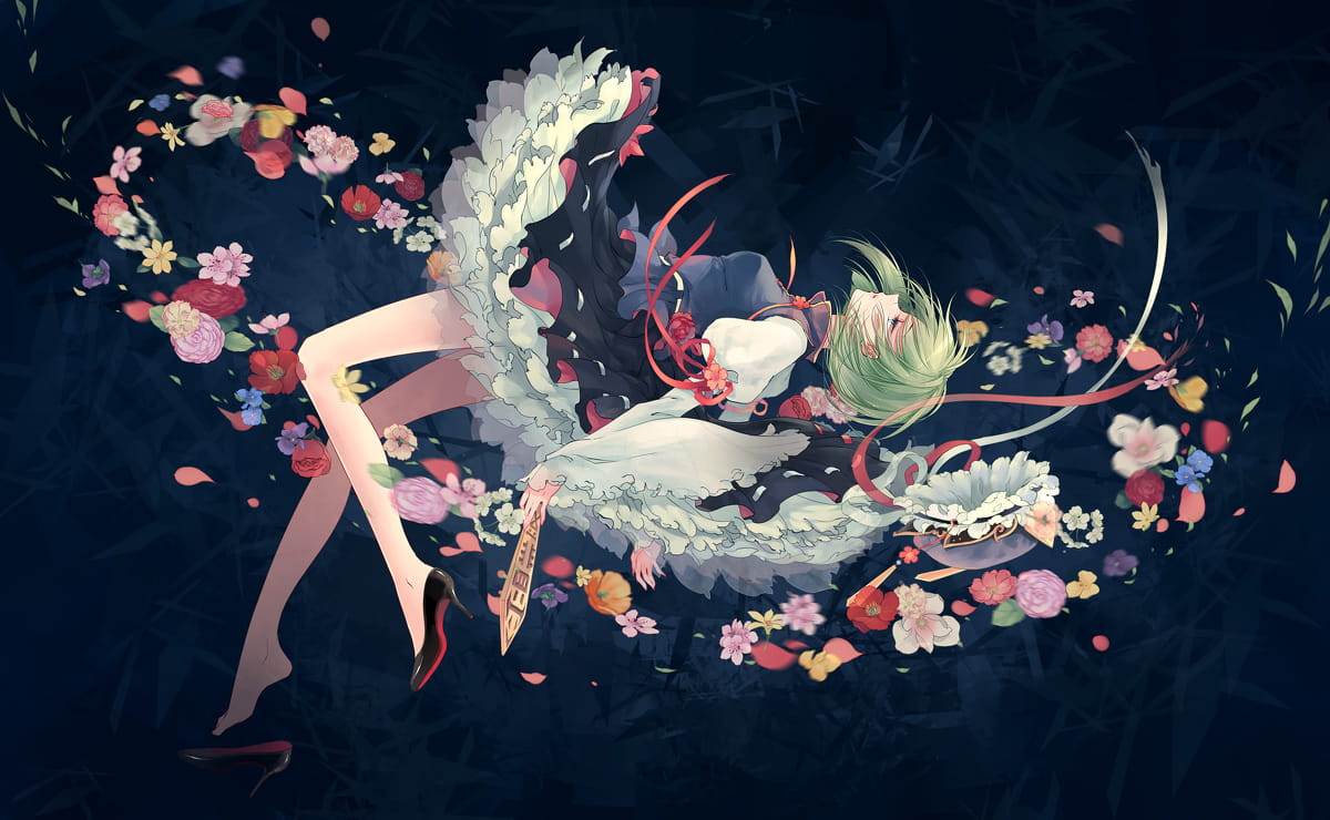 绽放 樱吹雪落西行妖  东方壁纸 动漫壁纸(1)