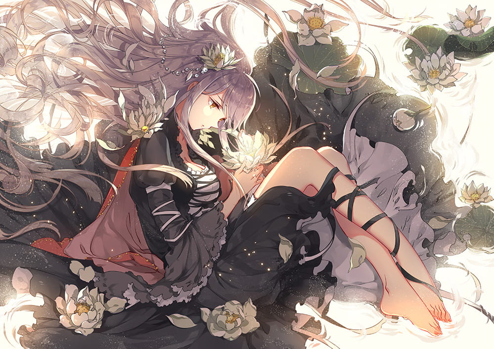 绽放 樱吹雪落西行妖  东方壁纸 动漫壁纸(1)