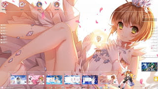 windows7萌化电脑主题 木之本樱