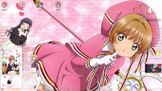 windows7萌化电脑主题 木之本樱